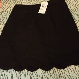 Lush black scallop  hem jrs miniskirt  xs